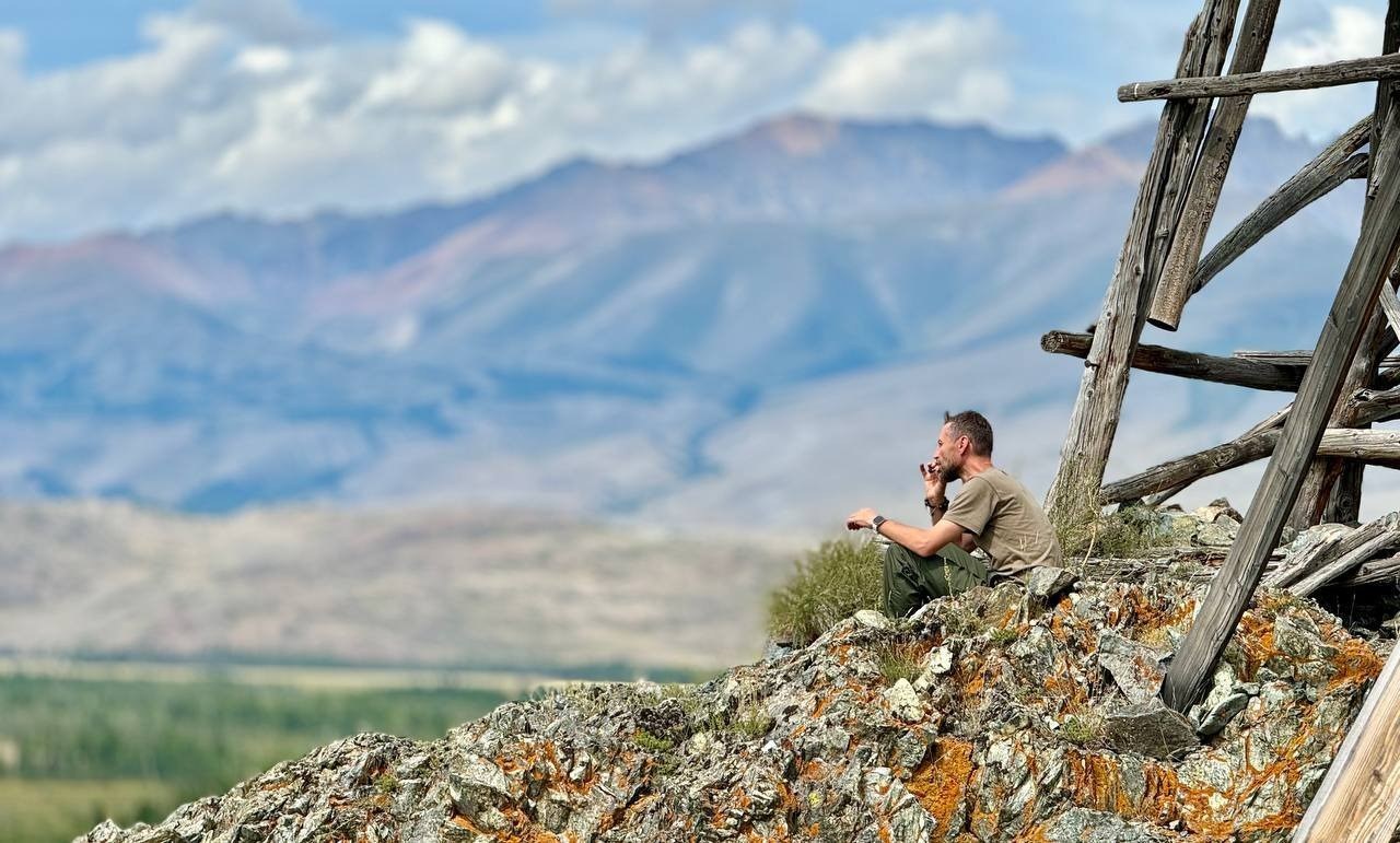 Dmitry Shamenkov working outdoors